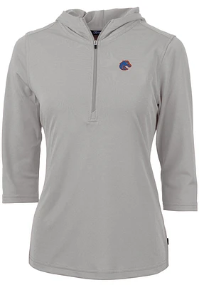 Cutter and Buck Boise State Broncos Womens Virtue Eco Pique Hooded Sweatshirt