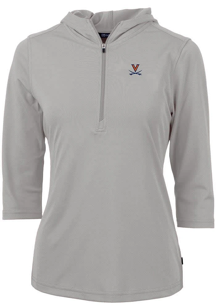 Cutter and Buck Virginia Cavaliers Womens Virtue Eco Pique Hooded Sweatshirt