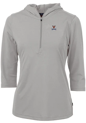 Cutter and Buck Virginia Cavaliers Womens Virtue Eco Pique Hooded Sweatshirt