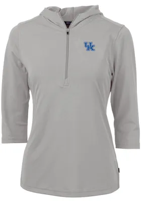 Cutter and Buck Kentucky Wildcats Womens Virtue Eco Pique Hooded Sweatshirt