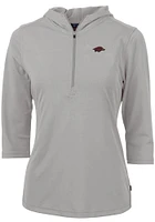 Cutter and Buck Arkansas Razorbacks Womens Virtue Eco Pique Hooded Sweatshirt