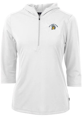 Cutter and Buck San Jose State Spartans Womens Virtue Eco Pique Hooded Sweatshirt
