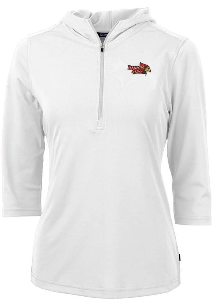 Cutter and Buck Illinois State Redbirds Womens Virtue Eco Pique Hooded Sweatshirt