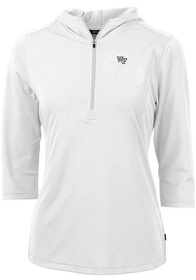 Cutter and Buck Wake Forest Demon Deacons Womens Virtue Eco Pique Hooded Sweatshirt