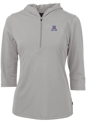 Cutter and Buck Arizona Wildcats Womens Virtue Eco Pique Hooded Sweatshirt
