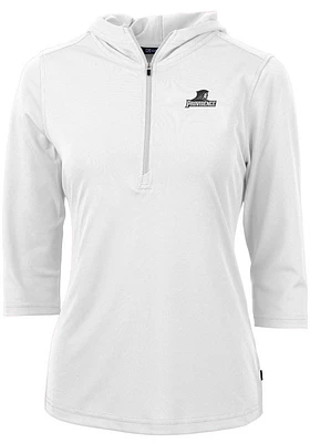 Cutter and Buck Providence Friars Womens White Virtue Eco Pique Hooded Sweatshirt