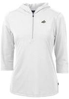 Cutter and Buck Montana State Bobcats Womens White Virtue Eco Pique Hooded Sweatshirt