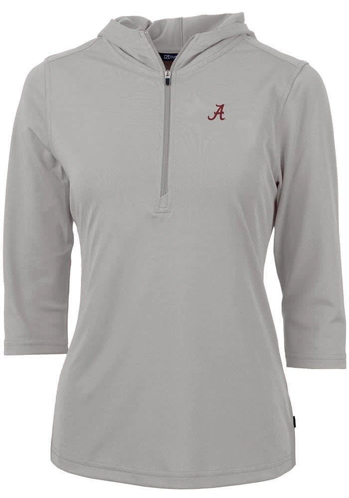 Cutter and Buck Alabama Crimson Tide Womens Virtue Eco Pique Hooded Sweatshirt