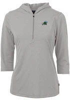 Cutter and Buck Tulane Green Wave Womens Virtue Eco Pique Hooded Sweatshirt