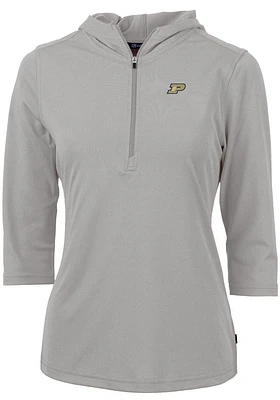 Cutter and Buck Purdue Boilermakers Womens Virtue Eco Pique Hooded Sweatshirt