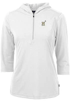 Cutter and Buck Navy Midshipmen Womens Virtue Eco Pique Hooded Sweatshirt