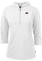 Cutter and Buck Arkansas Razorbacks Womens Virtue Eco Pique Hooded Sweatshirt