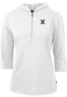 Cutter and Buck Xavier Musketeers Womens Virtue Eco Pique Hooded Sweatshirt