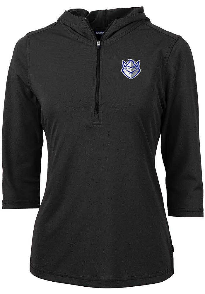 Cutter and Buck Saint Louis Billikens Womens Virtue Eco Pique Hooded Sweatshirt