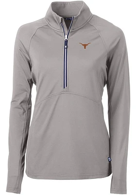 Cutter and Buck Texas Longhorns Womens Adapt Eco Qtr Zip