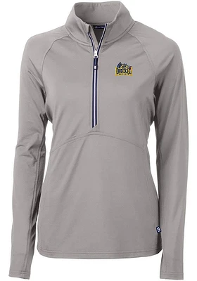 Cutter and Buck Drexel Dragons Womens Grey Adapt Eco Qtr Zip