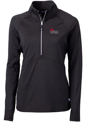 Cutter and Buck Central Missouri Mules Womens Black Adapt Eco Qtr Zip