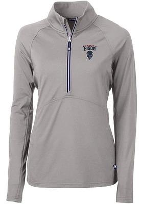 Cutter and Buck Howard Bison Womens Grey Adapt Eco Qtr Zip