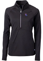 Cutter and Buck Louisiana Tech Bulldogs Womens Black Adapt Eco Qtr Zip