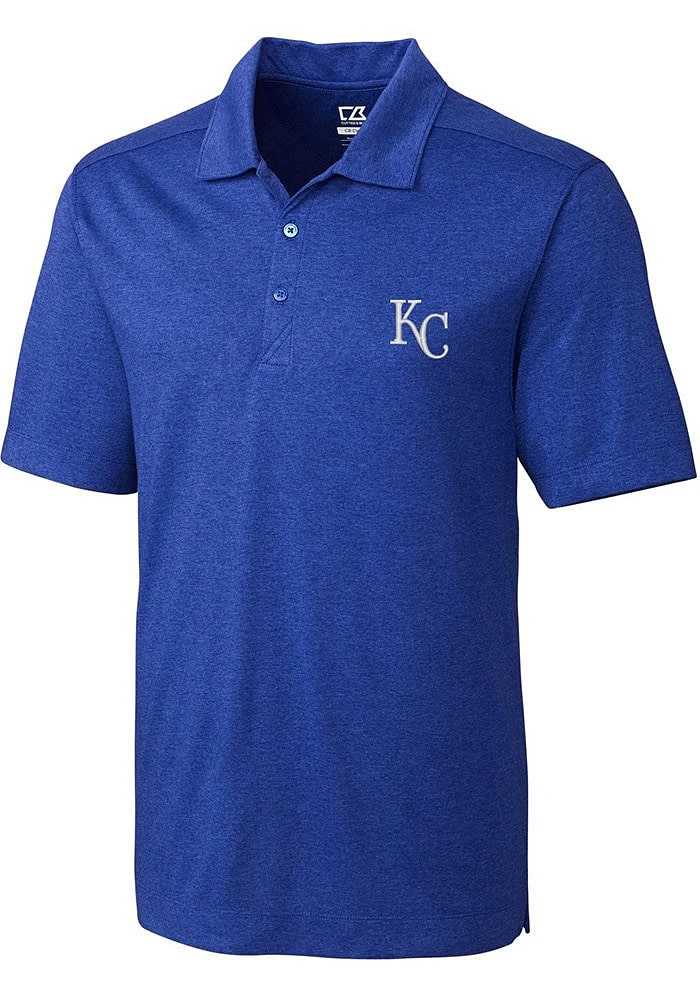 Cutter and Buck Kansas City Royals Mens Blue Chelan Short Sleeve Polo