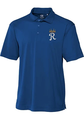Cutter and Buck Kansas City Royals Mens Blue Genre Short Sleeve Polo