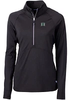 Cutter and Buck Hawaii Warriors Womens Black Adapt Eco Qtr Zip