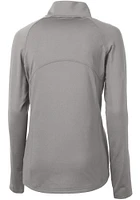 Cutter and Buck BYU Cougars Womens Grey Adapt Eco Qtr Zip
