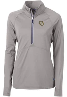 Cutter and Buck Marquette Golden Eagles Womens Grey Adapt Eco Qtr Zip