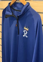 Cutter and Buck Kansas City Royals Mens Blue Jackson Long Sleeve Qtr Zip Pullover