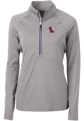 Cutter and Buck Ole Miss Rebels Womens Adapt Eco Qtr Zip