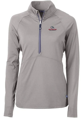 Cutter and Buck Gonzaga Bulldogs Womens Adapt Eco Qtr Zip