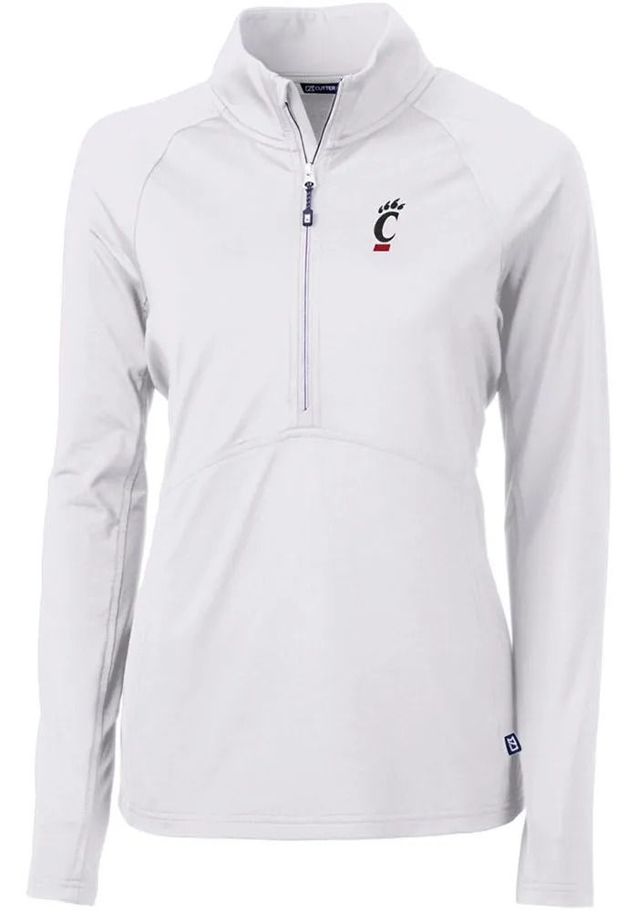 Cutter and Buck Cincinnati Bearcats Womens Adapt Eco 1/4 Zip Pullover