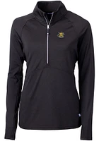 Cutter and Buck Wichita State Shockers Womens Black Adapt Eco Qtr Zip