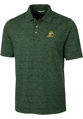 Mens Oregon Ducks Cutter and Buck Advantage Space Dye Short Sleeve Polo Shirt
