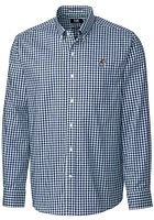 Cutter and Buck Kansas Jayhawks Mens Navy Blue League Long Sleeve Dress Shirt