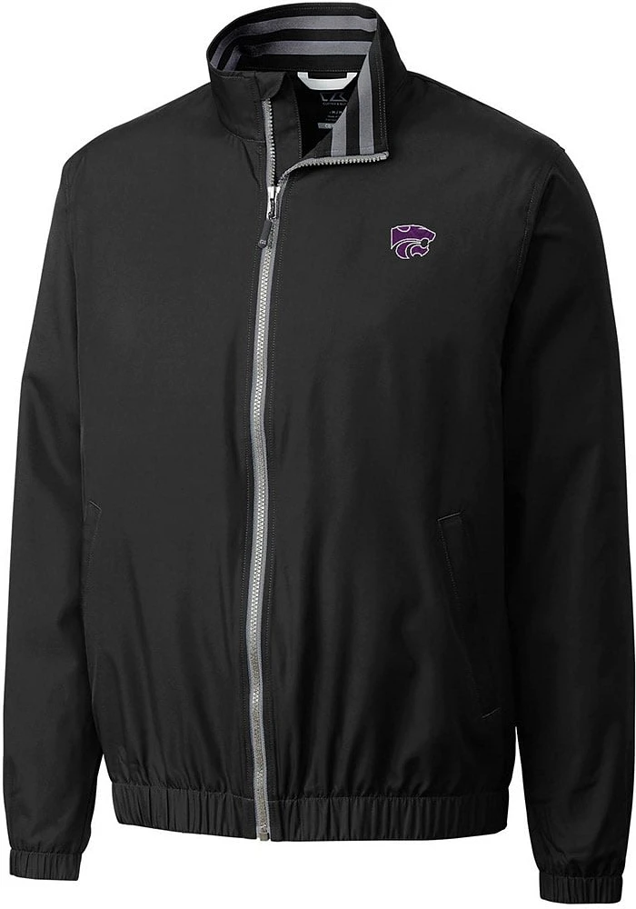 Cutter and Buck K-State Wildcats Mens Black Nine Iron Light Weight Jacket