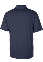 Cutter and Buck Dayton Flyers Mens Navy Blue Forge Pencil Stripe Short Sleeve Polo