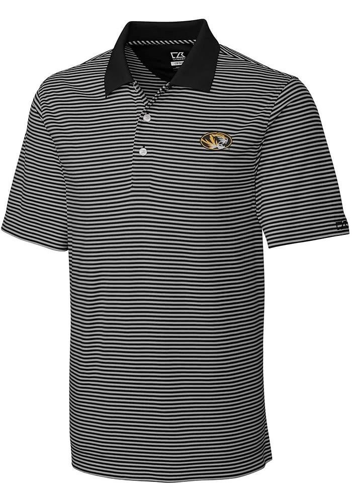 Cutter and Buck Missouri Tigers Mens Black Trevor Short Sleeve Polo