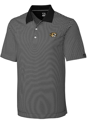 Cutter and Buck Missouri Tigers Mens Black Trevor Short Sleeve Polo
