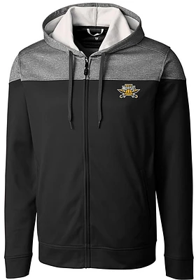 Cutter and Buck Northern Kentucky Norse Mens Black Pop Fly Long Sleeve Zip