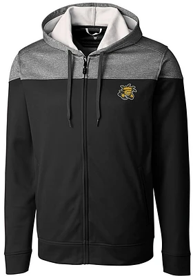 Cutter and Buck Wichita State Shockers Mens Black Pop Fly Long Sleeve Zip