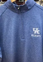 Cutter and Buck Kentucky Wildcats Mens Blue Shoreline Long Sleeve Qtr Zip Pullover