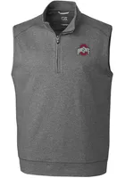 Cutter and Buck Ohio State Buckeyes Mens Charcoal Shoreline Sleeveless Jacket