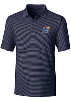 Cutter and Buck Kansas Jayhawks Mens Navy Blue Forge Short Sleeve Polo