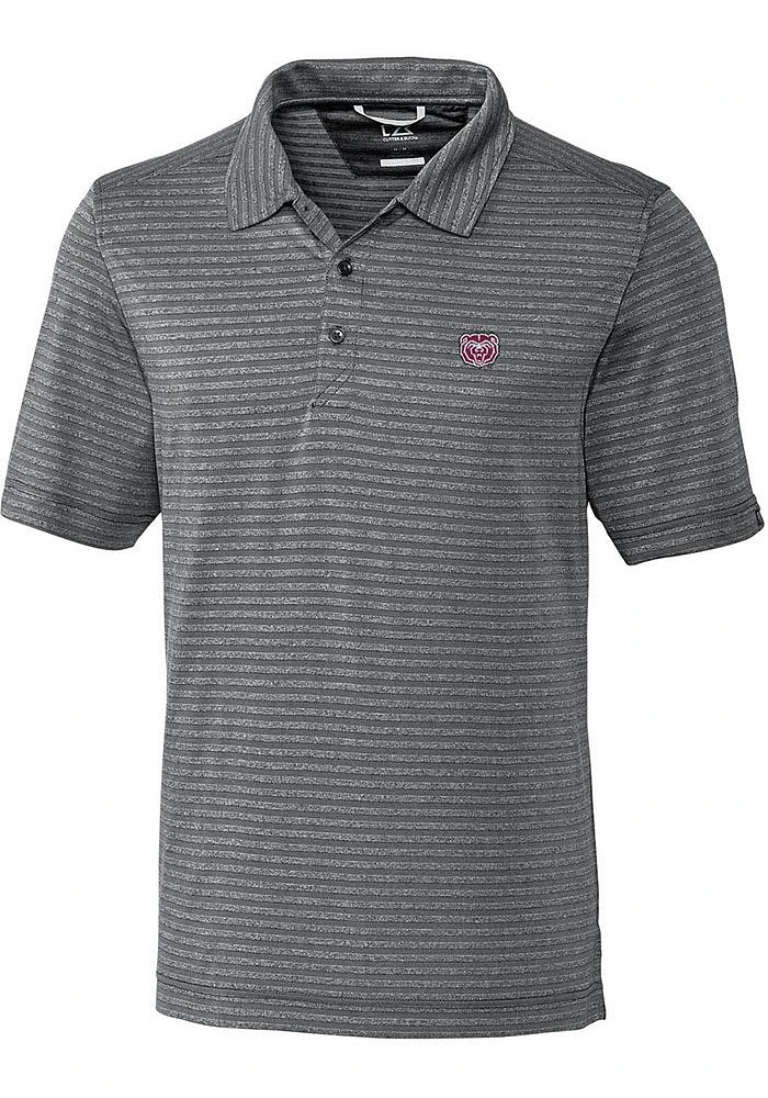 Cutter and Buck Missouri State Bears Mens Charcoal Cascade Short Sleeve Polo