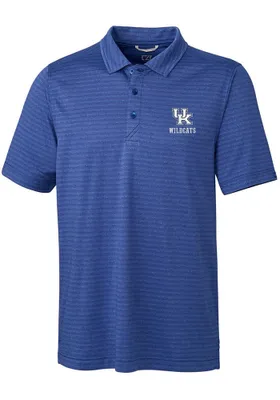 Cutter and Buck Kentucky Wildcats Mens Blue Cascade Short Sleeve Polo