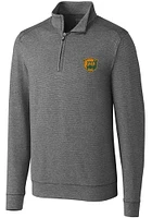 Cutter and Buck Baylor Bears Mens Charcoal Shoreline Long Sleeve Qtr Zip Pullover