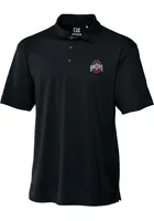 Cutter and Buck Ohio State Buckeyes Mens Black Genre Edition Short Sleeve Polo