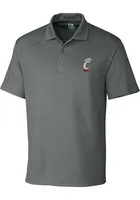 Cutter and Buck Cincinnati Bearcats Mens Charcoal Genre Short Sleeve Polo