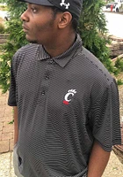 Cutter and Buck Cincinnati Bearcats Mens Black Forge Embroidered Logo Short Sleeve Polo